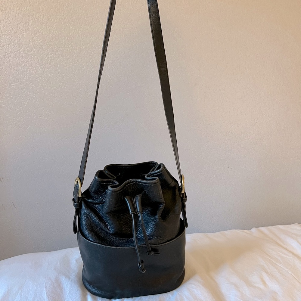 Vintage Coach bucket bag with adjustable shoulder strap